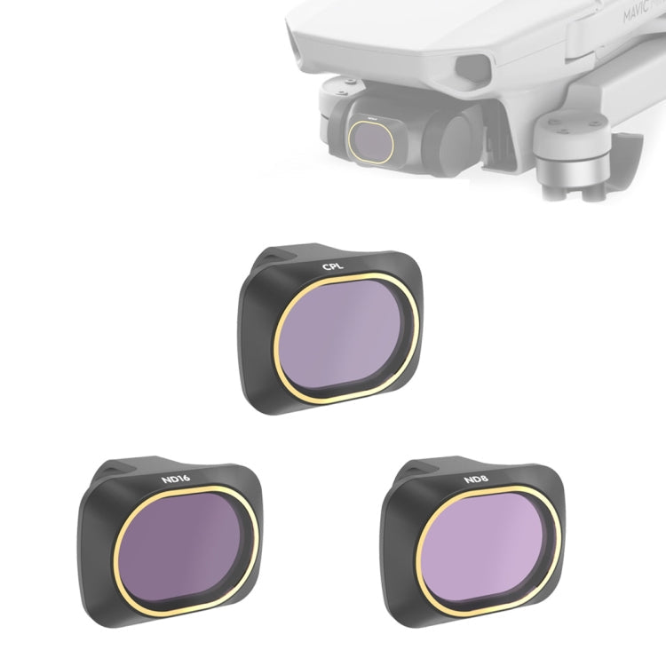 JSR Drone 3 in 1 CPL+ND8+ND16 Lens Filter for DJI MAVIC mini, CPL+ND8+ND16 CPL+ND8+ND16