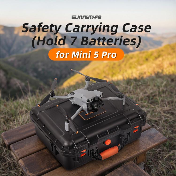 For DJI Mini 5 Pro Sunnylife Safety Hard Travel Bag Large Capacity Waterproof Shock-proof Box, For DJI Mini 5 Pro