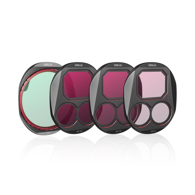 For DJI Mavic 4 Pro STARTRC 4 in 1 CPL ND8 ND32 ND64 Lens Filter Kit, CPL ND8 ND32 ND64 – Aluminum Alloy
