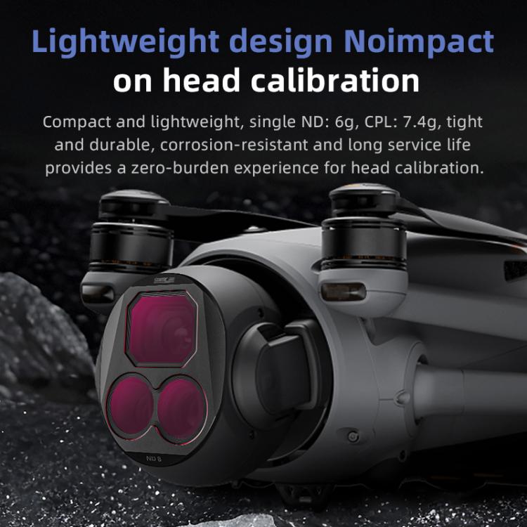 For DJI Mavic 4 Pro STARTRC 4 in 1 CPL ND8 ND32 ND64 Lens Filter Kit, CPL ND8 ND32 ND64 – Aluminum Alloy