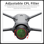 For DJI Mavic 4 Pro STARTRC 4 in 1 CPL ND8 ND32 ND64 Lens Filter Kit, CPL ND8 ND32 ND64 – Aluminum Alloy