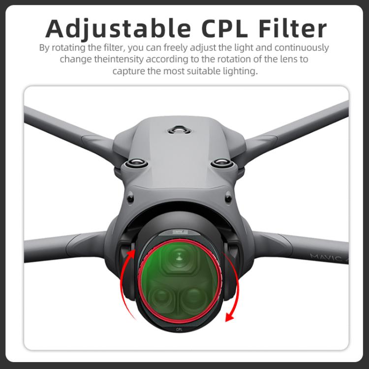 For DJI Mavic 4 Pro STARTRC 4 in 1 CPL ND8 ND32 ND64 Lens Filter Kit, CPL ND8 ND32 ND64 – Aluminum Alloy