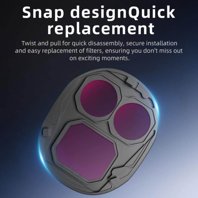 For DJI Mavic 4 Pro STARTRC 4 in 1 CPL ND8 ND32 ND64 Lens Filter Kit, CPL ND8 ND32 ND64 – Aluminum Alloy