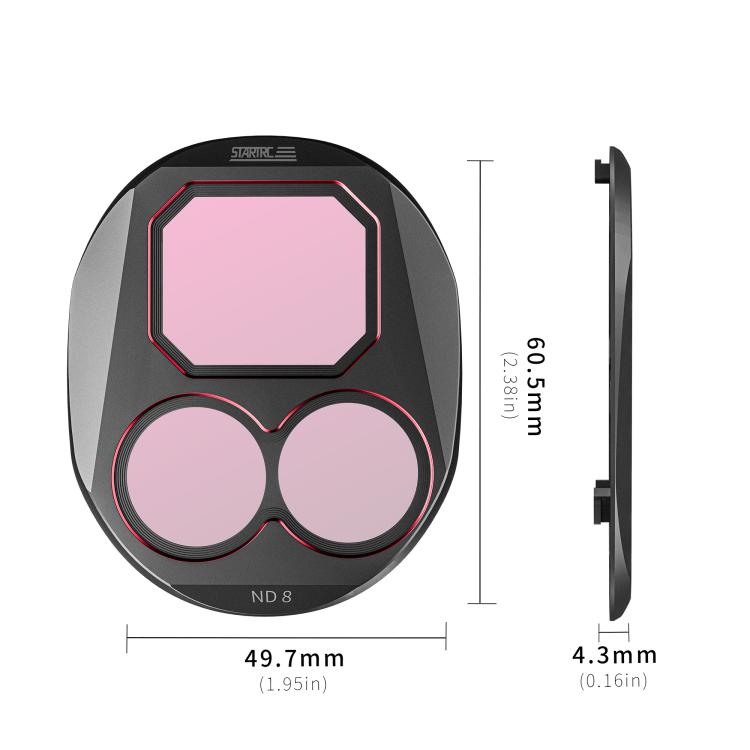 For DJI Mavic 4 Pro STARTRC 4 in 1 CPL ND8 ND32 ND64 Lens Filter Kit, CPL ND8 ND32 ND64 – Aluminum Alloy
