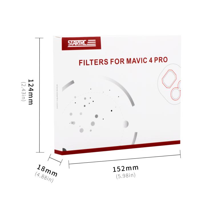 For DJI Mavic 4 Pro STARTRC 4 in 1 CPL ND8 ND32 ND64 Lens Filter Kit, CPL ND8 ND32 ND64 – Aluminum Alloy
