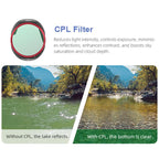 For DJI Mavic 4 Pro STARTRC 4 in 1 CPL ND8 ND32 ND64 Lens Filter Kit, CPL ND8 ND32 ND64 – Aluminum Alloy