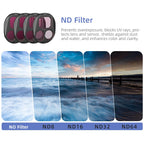 For DJI Mavic 4 Pro STARTRC 4 in 1 CPL ND8 ND32 ND64 Lens Filter Kit, CPL ND8 ND32 ND64 – Aluminum Alloy
