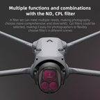 For DJI Mavic 4 Pro STARTRC 4 in 1 CPL ND8 ND32 ND64 Lens Filter Kit, CPL ND8 ND32 ND64 – Aluminum Alloy