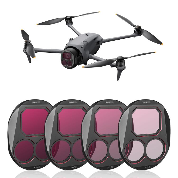 For DJI Mavic 4 Pro STARTRC 4 in 1 ND8 ND16 ND32 ND64 Lens Filter Kit, ND8 ND16 ND32 ND64 ND8 ND16 ND32 ND64