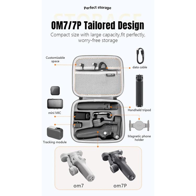 For DJI Osmo Mobile 7 / 7 Pro STARTRC Portable Shockproof Waterproof PU Case Bag, For DJI Osmo Mobile 7 / 7P PU