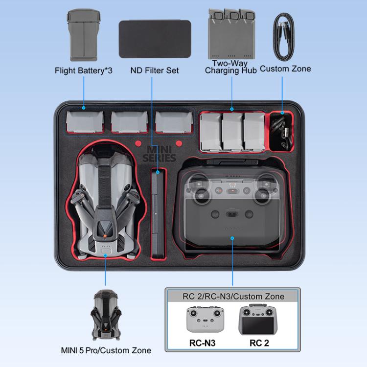 For DJI Mini 5 Pro STARTRC Waterproof ABS Suitcase Shoulder Storage Box, For DJI Mini 5 Pro