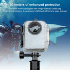 For DJI Osmo 360 50m Depth Waterproof Housing Case with Lens Silicone Cap, For DJI Osmo 360