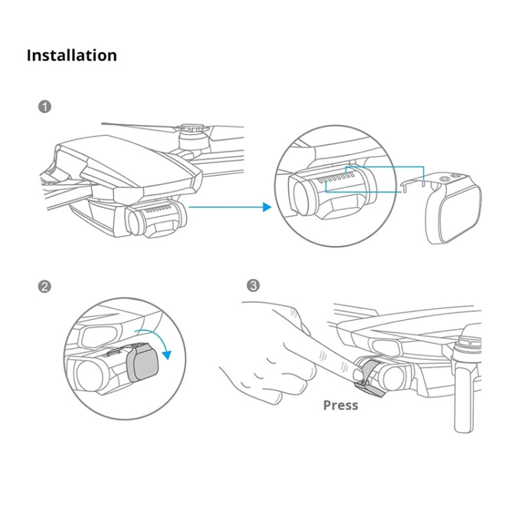 4 PCS PGYTECH P-12A-019 ND8 / 16 / 32 / 64 Dimming Lens Filter Set for DJI Mavic Mini Drone Accessories, ND8 / 16 / 32 / 64 Dimming Lens – Waterproof