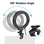 PULUZ 6.2 inch 16cm Ring Selfie Light 3 Modes USB Dimmable Dual Color Temperature LED Curved Vlogging Photography Video Lights with Monitor Clip Holder, 6.2 inch 16cm