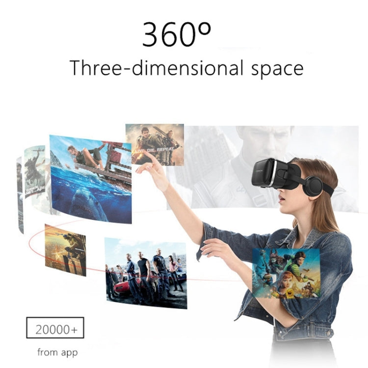 VR SHINECON G04E Virtual Reality 3D Video Glasses Suitable for 3.5 inch - 6.0 inch Smartphone with HiFi Headset – Durable Build, Easy to Use