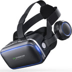 VR SHINECON G04E Virtual Reality 3D Video Glasses Suitable for 3.5 inch - 6.0 inch Smartphone with HiFi Headset – Durable Build, Easy to Use