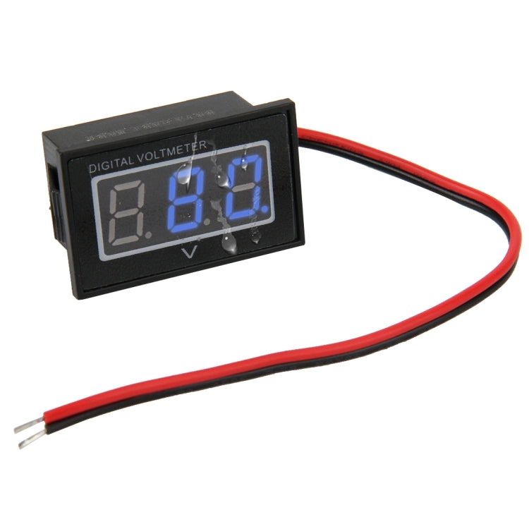 V40D 2 Wires Red Light Display Mini Waterproof IPX4 Digital Voltage Meter, Measure Voltage: DC 15-120V, DT0001G, DT0001L, DT0001R DT0001L
