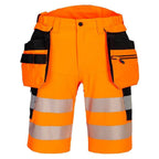 Portwest DX446 DX4 Hi-Vis Detachable Holster Pocket 4-Way Stretch Shorts
