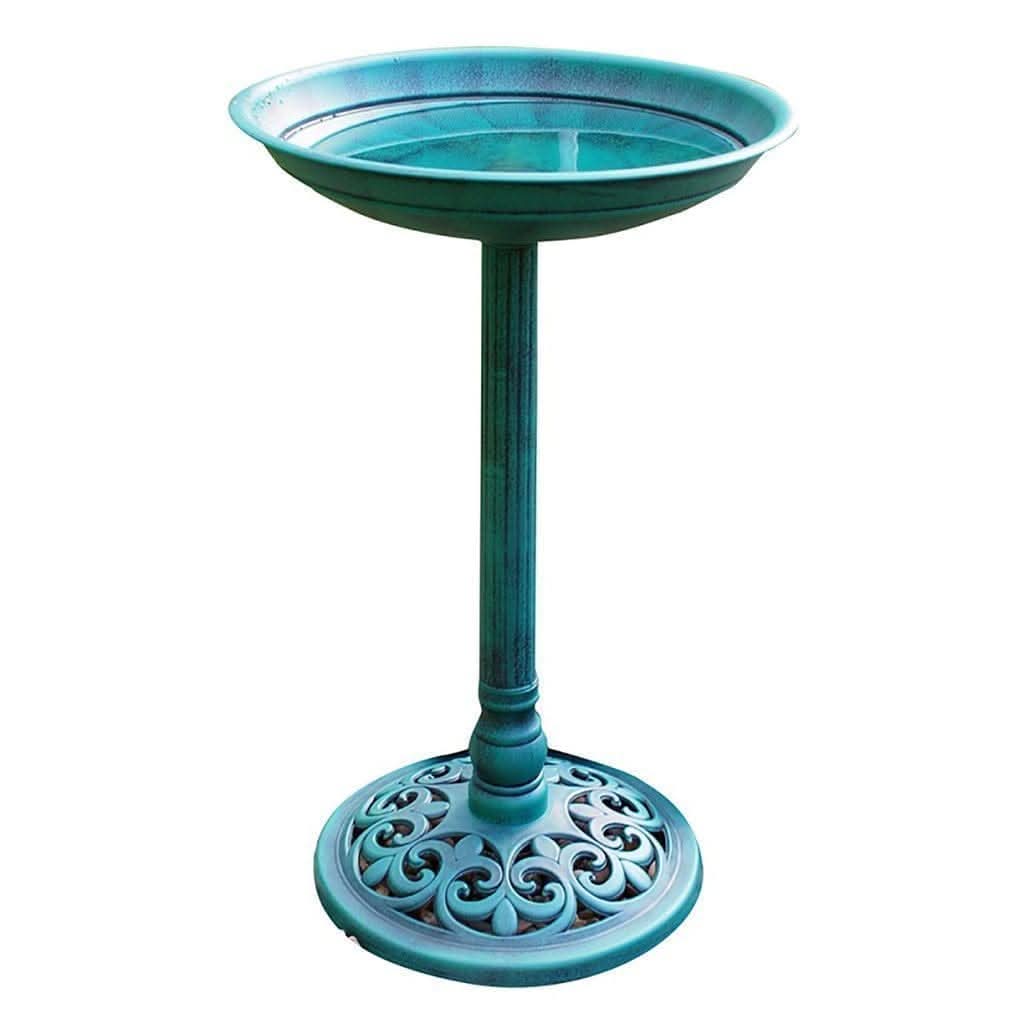 Traditional Freestanding Weatherproof Bird Bath Garden Feeder