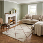Moroccan Ivory Shaggy Rug