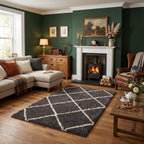 Moroccan Dark Grey Shaggy Rug