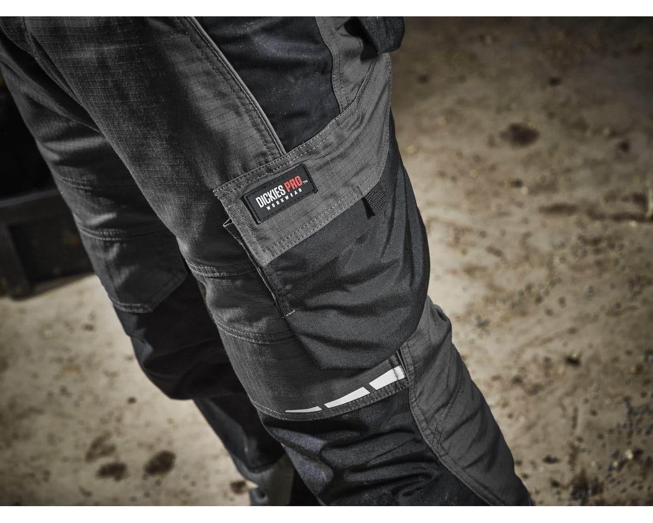 Dickies DP1000 Pro Trousers Black/Grey DP1000 40" Waist 33" Leg