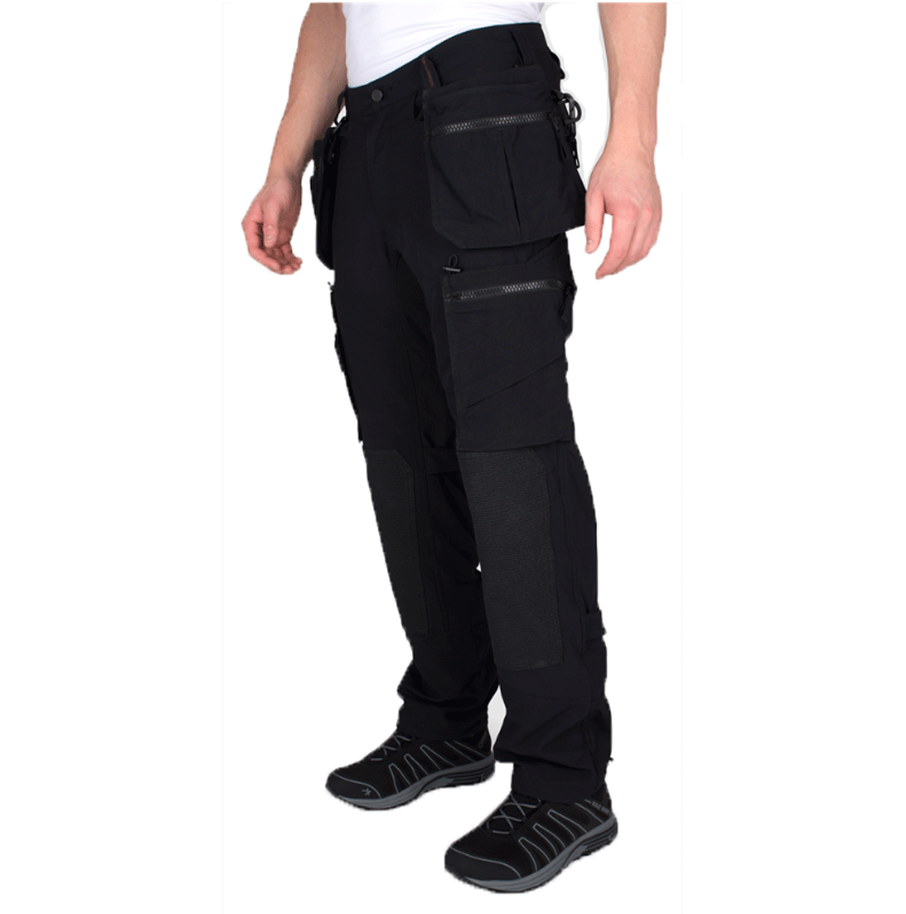 Dunderdon by Snickers P16 Kneepad Holster Pocket Work Trousers Various Colours Black