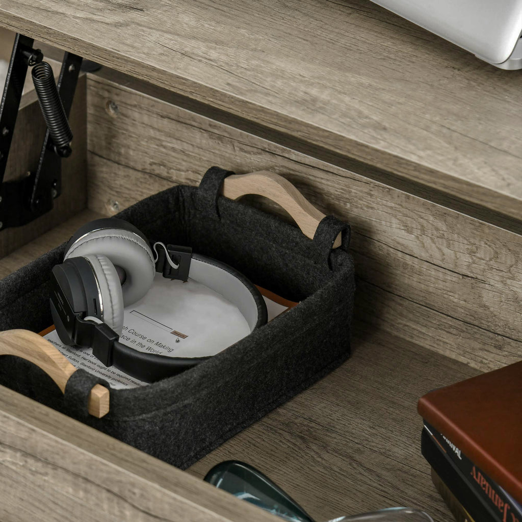Lift Top Coffee Table with Hidden Storage Compartment, Lift Tabletop Pop-Up Center Table for Living Room