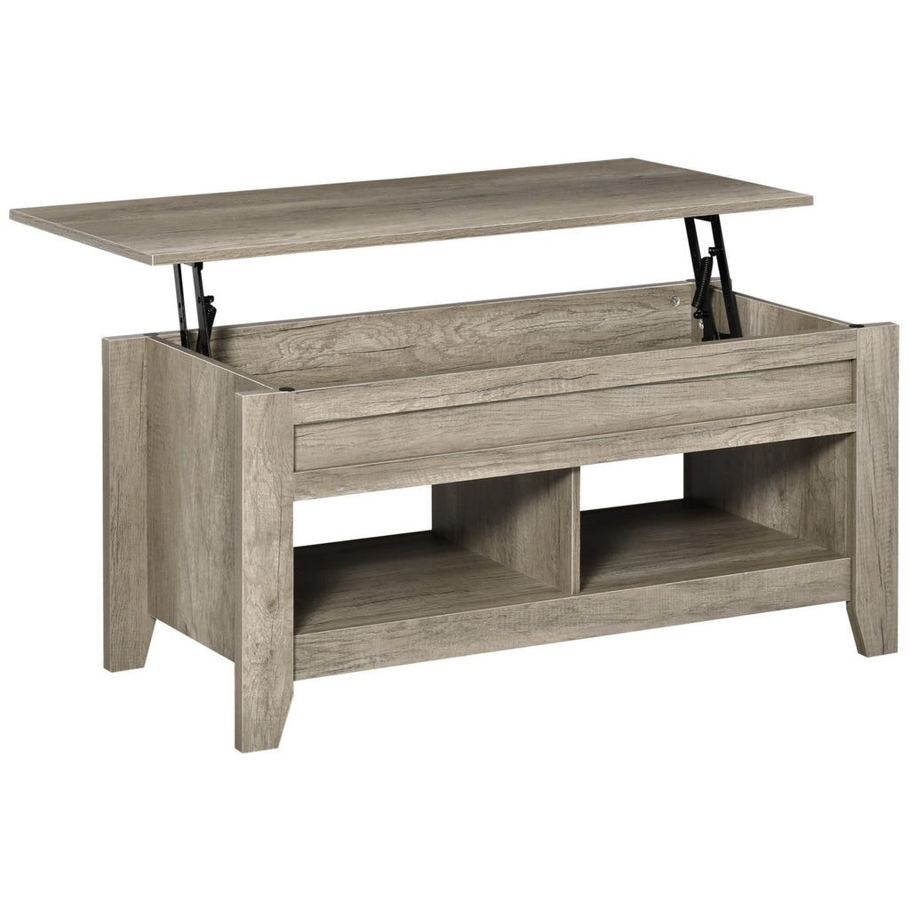 Lift Top Coffee Table with Hidden Storage Compartment, Lift Tabletop Pop-Up Center Table for Living Room