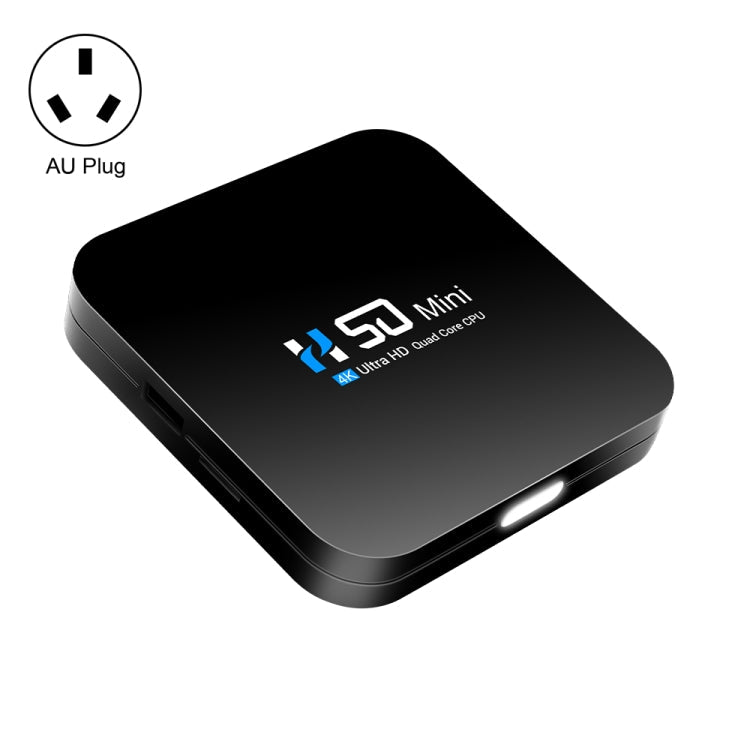 H50 Mini 4K Smart Network TV Box, Android 10.0, RK3318 Quad Core, 2GB+16GB, EU Plug, 2GB+16GB 2GB+16GB EAT0292AU