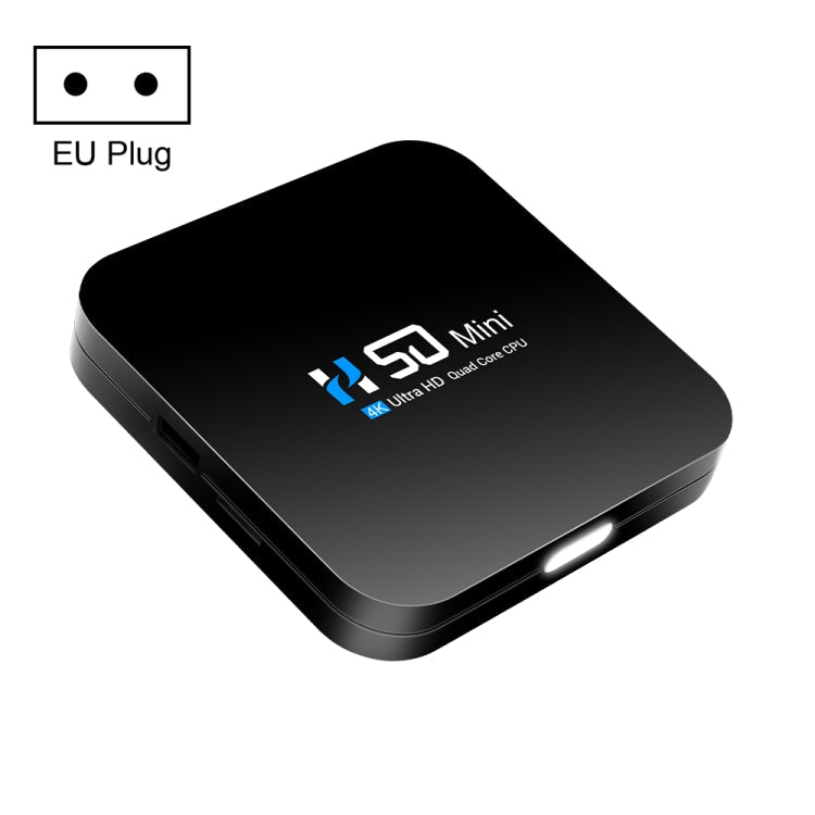 H50 Mini 4K Smart Network TV Box, Android 10.0, RK3318 Quad Core, 2GB+16GB, EU Plug, 2GB+16GB – 4K 2GB+16GB EAT0292EU