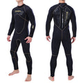 SLINX 1106 5mm Neoprene + Towel Lining Super Elastic Wear-resistant Warm Semi-dry Full Body One-piece Wetsuit for Men, S, M, L, XL, XXL, XXXL S