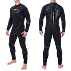 SLINX 1106 5mm Neoprene + Towel Lining Super Elastic Wear-resistant Warm Semi-dry Full Body One-piece Wetsuit for Men, S, M, L, XL, XXL, XXXL S