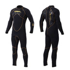SLINX 1106 5mm Neoprene + Towel Lining Super Elastic Wear-resistant Warm Semi-dry Full Body One-piece Wetsuit for Men, S, M, L, XL, XXL, XXXL