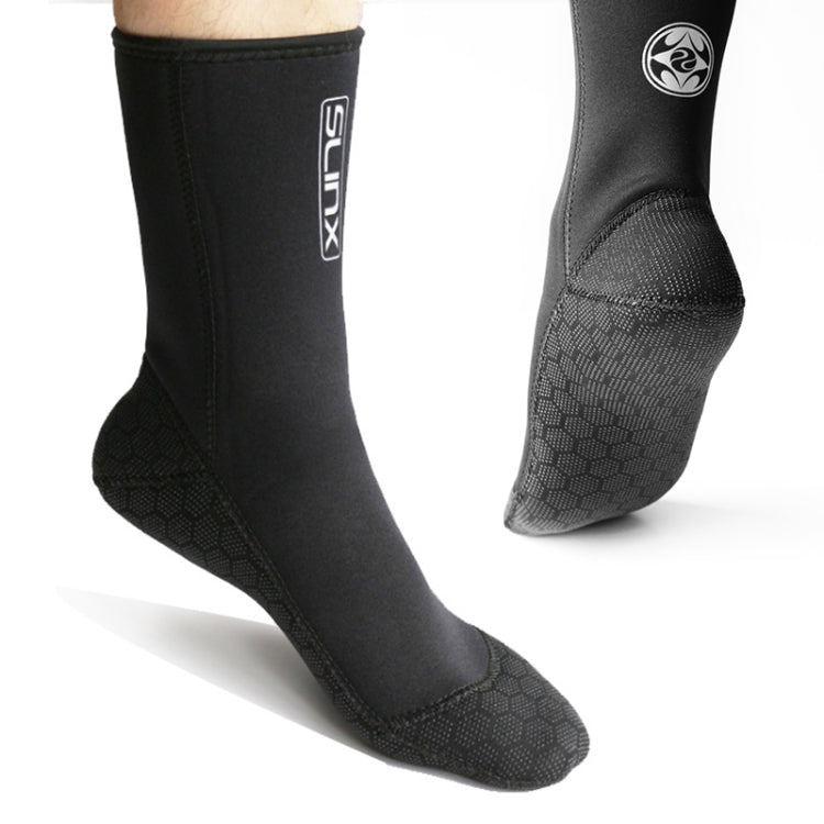 SLINX 1702 3mm Neoprene Non-slip Warm Diving Socks, S, M, L, XL S