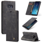 CaseMe-013 Multifunctional Retro Frosted Horizontal Flip Leather Case with Card Slot & Holder & Wallet, for Galaxy S8 Plus, for Galaxy S8, for Galaxy S9, for Galaxy S9 Plus for Galaxy S8 Plus Black