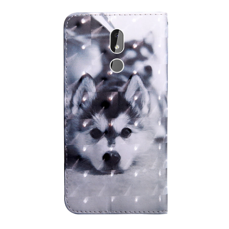3D Painting Pattern Coloured Drawing Horizontal Flip TPU + PU Leather Case with Holder & Card Slots & Wallet – Card Slot, Flip, Leather, For Nokia 3.2, For Nokia 4.2