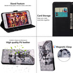3D Painting Pattern Coloured Drawing Horizontal Flip TPU + PU Leather Case with Holder & Card Slots & Wallet – Card Slot, Flip, Leather, For Motorola MOTO G7 Play EU /  US Version, For Motorola MOTO G7 Power EU /  US Version