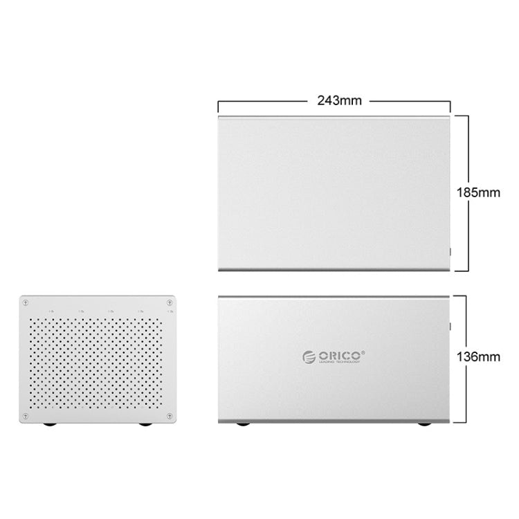 ORICO Honeycomb Series WS500RU3 SATA 3.5 inch 50TB USB 3.0 5 Bays Aluminum Alloy HDD / SSD Enclosure with Raid, USB 3.0 5 Bays with Raid – Aluminum Alloy, TPU