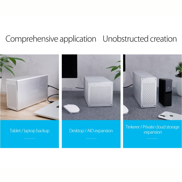 ORICO Honeycomb Series WS500RU3 SATA 3.5 inch 50TB USB 3.0 5 Bays Aluminum Alloy HDD / SSD Enclosure with Raid, USB 3.0 5 Bays with Raid – Aluminum Alloy, TPU