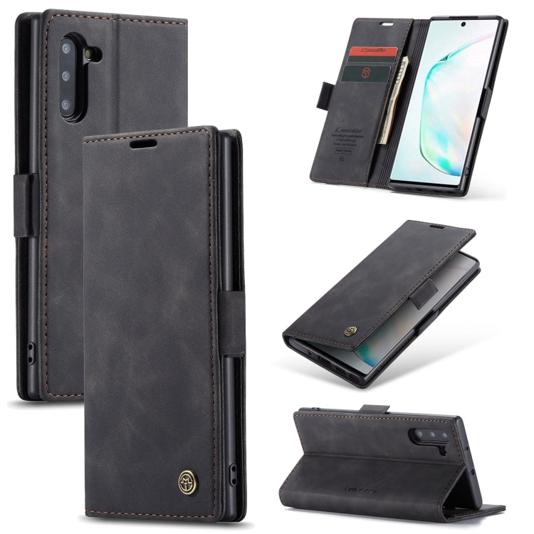 CaseMe-013 Multifunctional Horizontal Flip Leather Case with Card Slot & Holder, For Galaxy Note 10 For Galaxy Note 10 Black