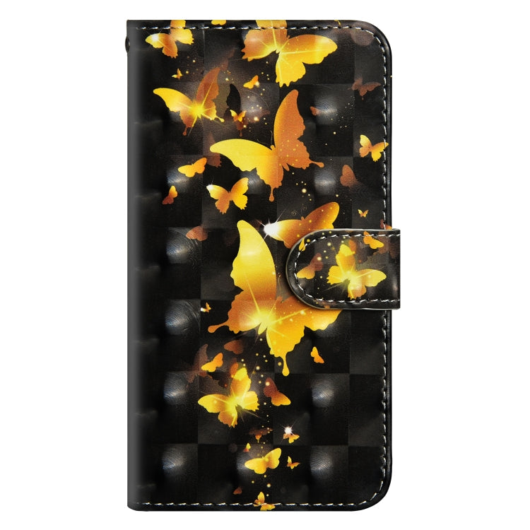 3D Painting Pattern Horizontal Flip TPU + PU Leather Case with Holder & Card Slots & Wallet, For Galaxy S8, For Galaxy S8+ For Galaxy S8 Golden Butterfly