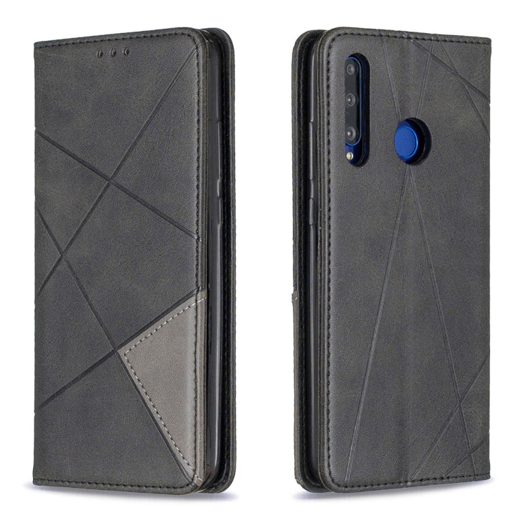 Rhombus Texture Horizontal Flip Magnetic Leather Case with Holder & Card Slots & Wallet – Magnetic, Card Slot, Flip, For Huawei P Smart+ 2019 / Honor 10i (Honor 20 lite), For Huawei Y7 (2019) / Y7 Prime (2019)