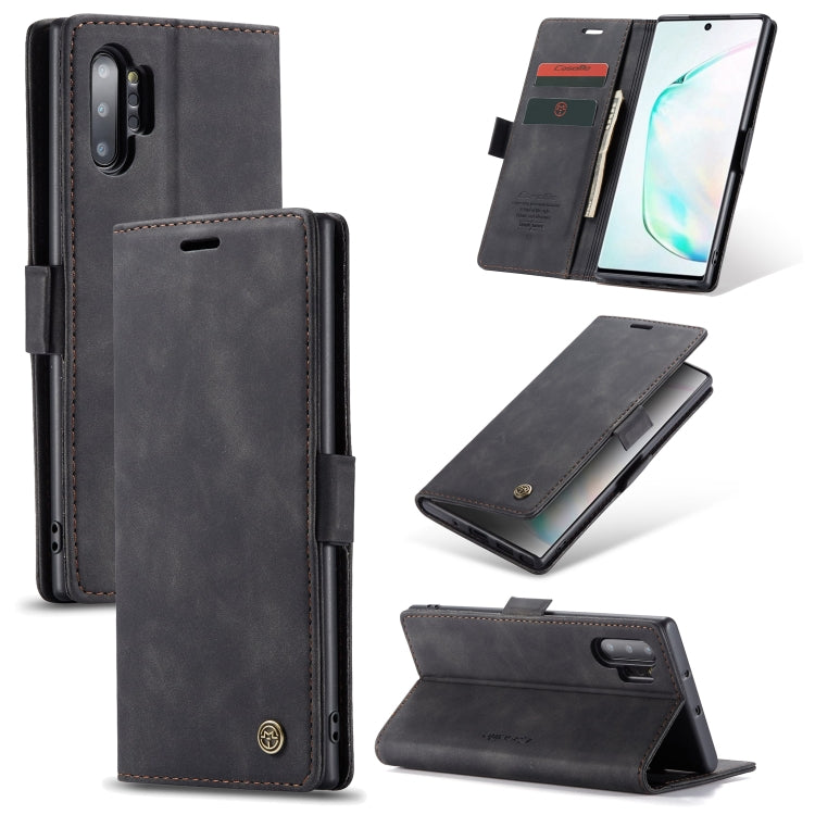 CaseMe-013 Multifunctional Horizontal Flip Leather Case with Card Slot & Holder & Wallet for Galaxy Note 10+, For Galaxy Note 10+ For Galaxy Note 10+ Black