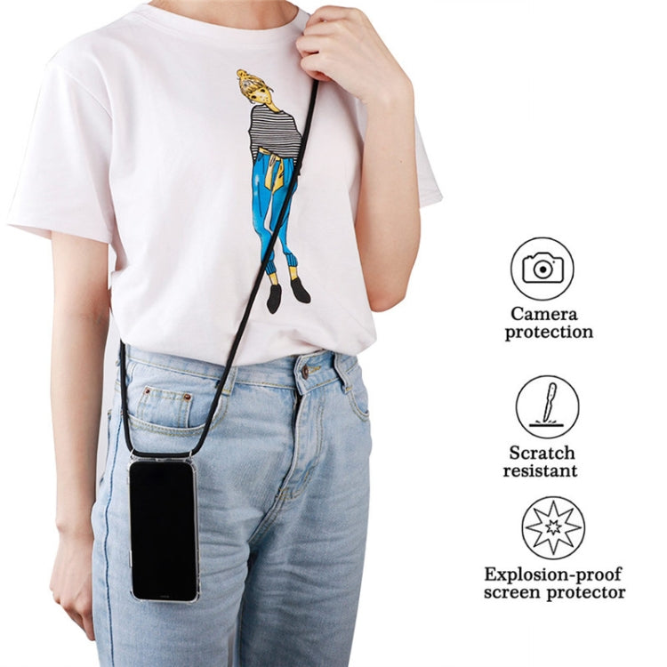 Four-Corner Anti-Fall Trasparent TPU Mobile Phone Case With Lanyard for... (iPhone) #2