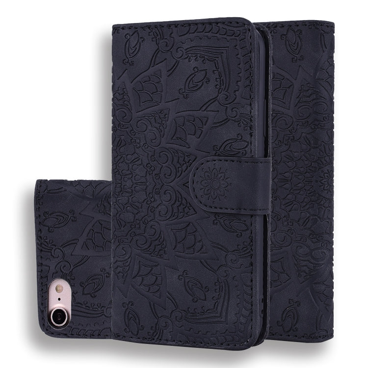 Case – 6.1" Screen, Leather, Foldable For iPhone SE 2020 & 8 & 7 Black