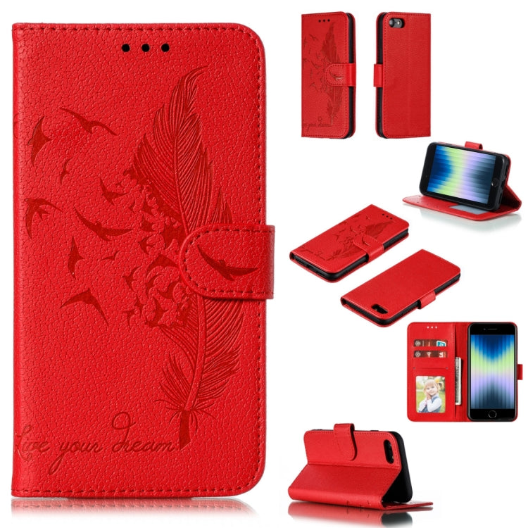 Case – Leather (iPhone SE 2022) For iPhone SE 2022 SE 2020 8 7 Red