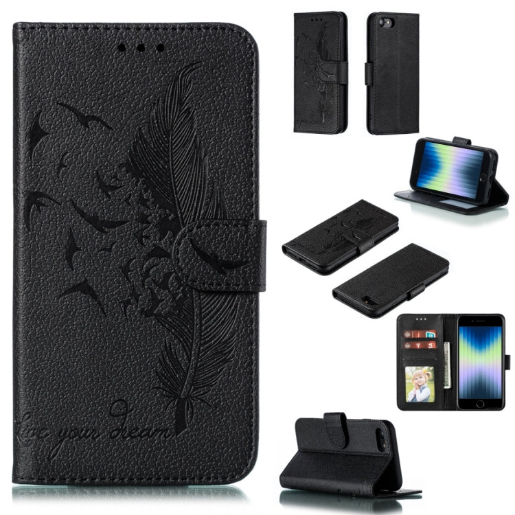 Case – Leather (iPhone SE 2022) For iPhone SE 2022 SE 2020 8 7 Black