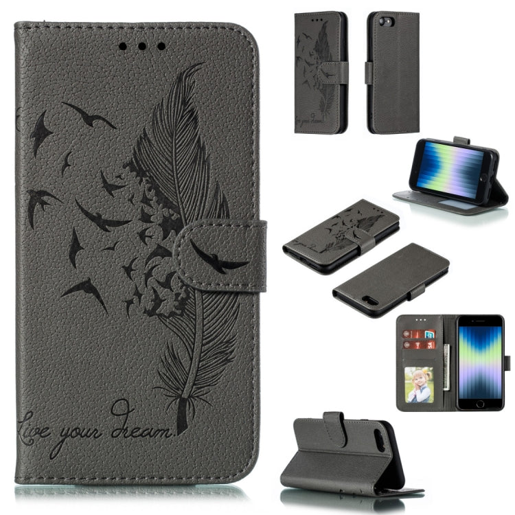 Case – Leather (iPhone SE 2022) For iPhone SE 2022 SE 2020 8 7 Gray
