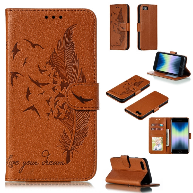 Case – Leather (iPhone SE 2022) For iPhone SE 2022 SE 2020 8 7 Brown